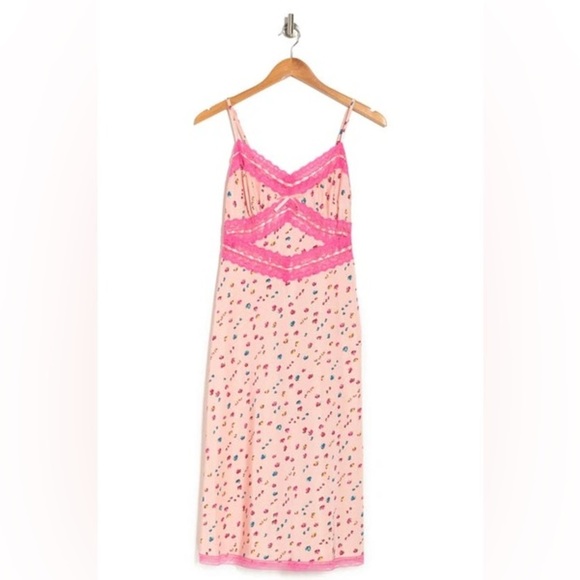 NWT Betsey Johnson Satin Printed Slip Dress Olivia Rodrigo Sour Prom Dress - Picture 10 of 11